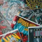 , a pile of comics sitting next to each other