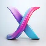 Letter X, the letter x is made up of colored liquid