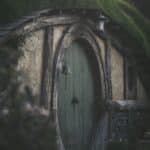 Hobbit Hole, green and wooden tunnel house