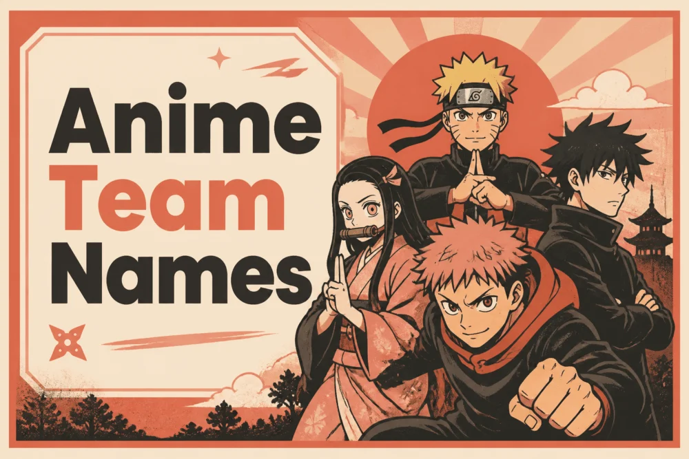 210+ Anime Team Names for Guilds, Clans, Squads & Crews