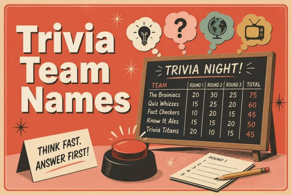 220+ Trivia Team Names for Every Quiz Night