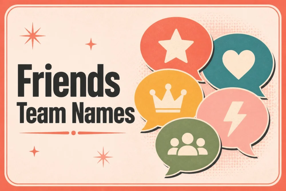 210+ Friends Team Names
