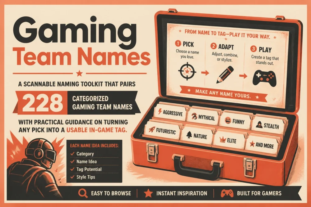 220+ Gaming Team Names: Cool, Funny, Short & Competitive Picks